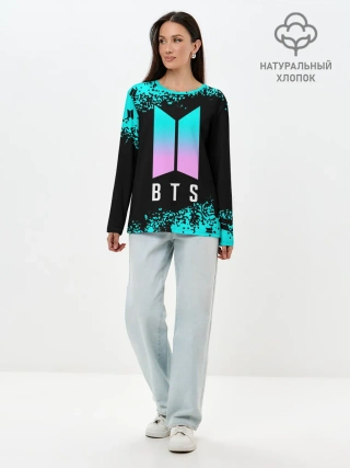 Лонгслив женский. Хлопок / BTS / БТС