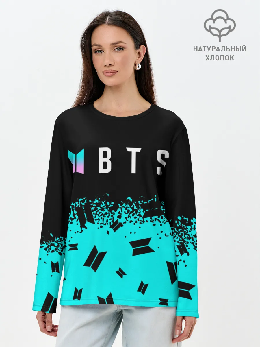 Лонгслив женский. Хлопок / BTS / БТС