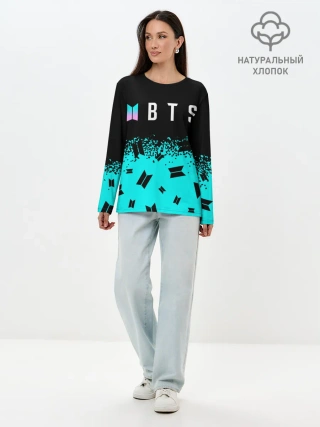 Лонгслив женский. Хлопок / BTS / БТС