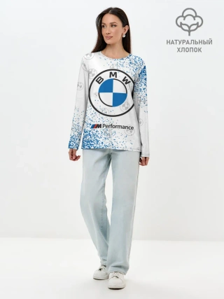 Лонгслив женский. Хлопок / BMW / БМВ