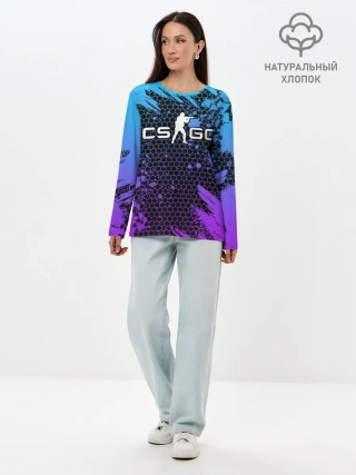 Лонгслив женский. Хлопок / COUNTER STRIKE