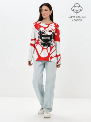 Лонгслив женский. Хлопок / Канеки Кен