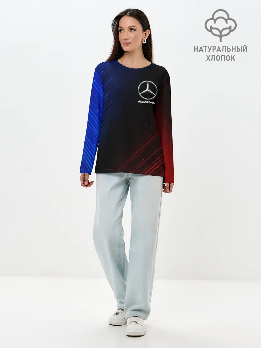 Лонгслив женский. Хлопок / MERCEDES / МЕРСЕДЕС