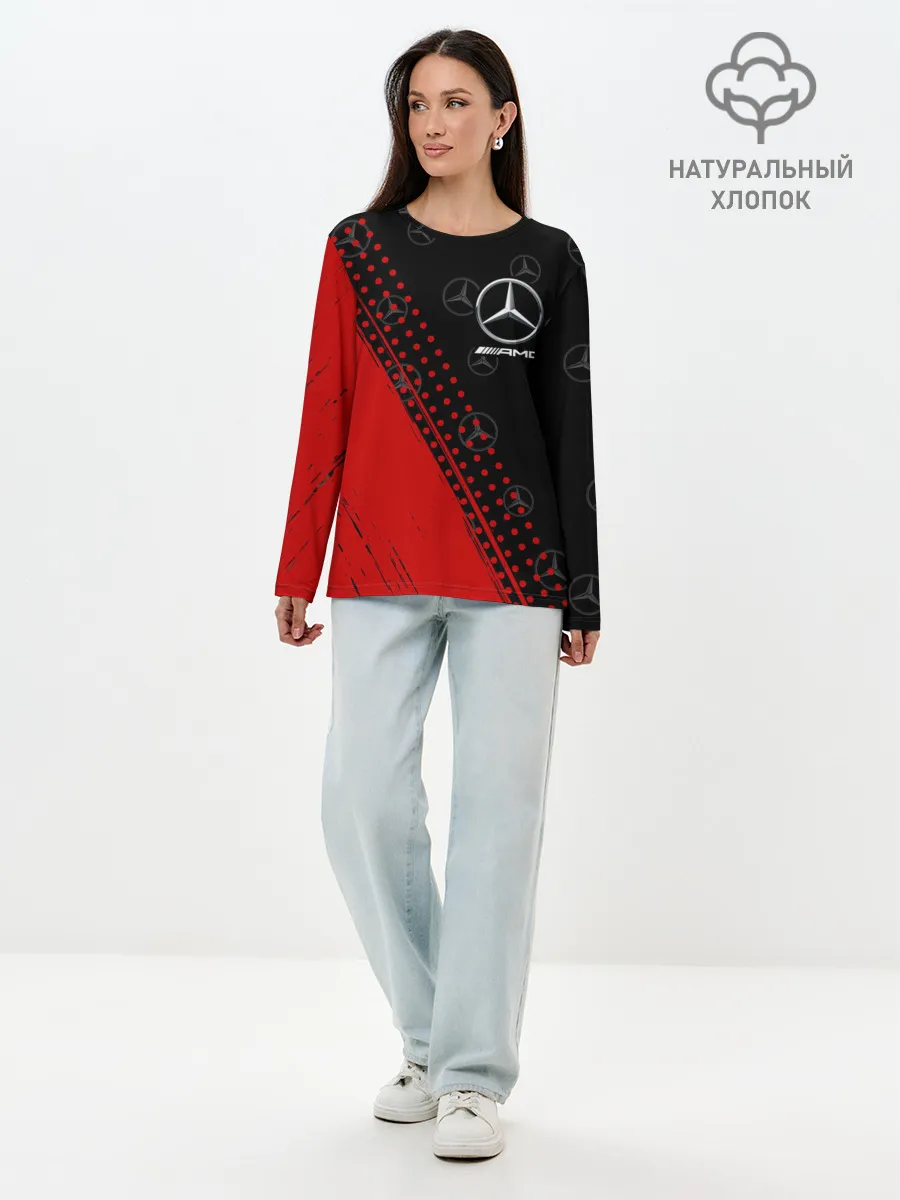 Лонгслив женский. Хлопок / MERCEDES / МЕРСЕДЕС
