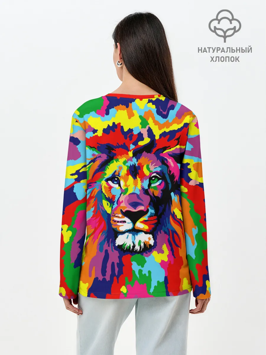 Лонгслив женский. Хлопок / Лев Artistic Art