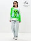 Лонгслив женский. Хлопок / MINECRAFT CREEPER