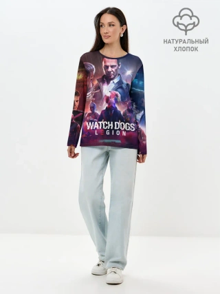 Лонгслив женский. Хлопок / WATCH DOGS:LEGION