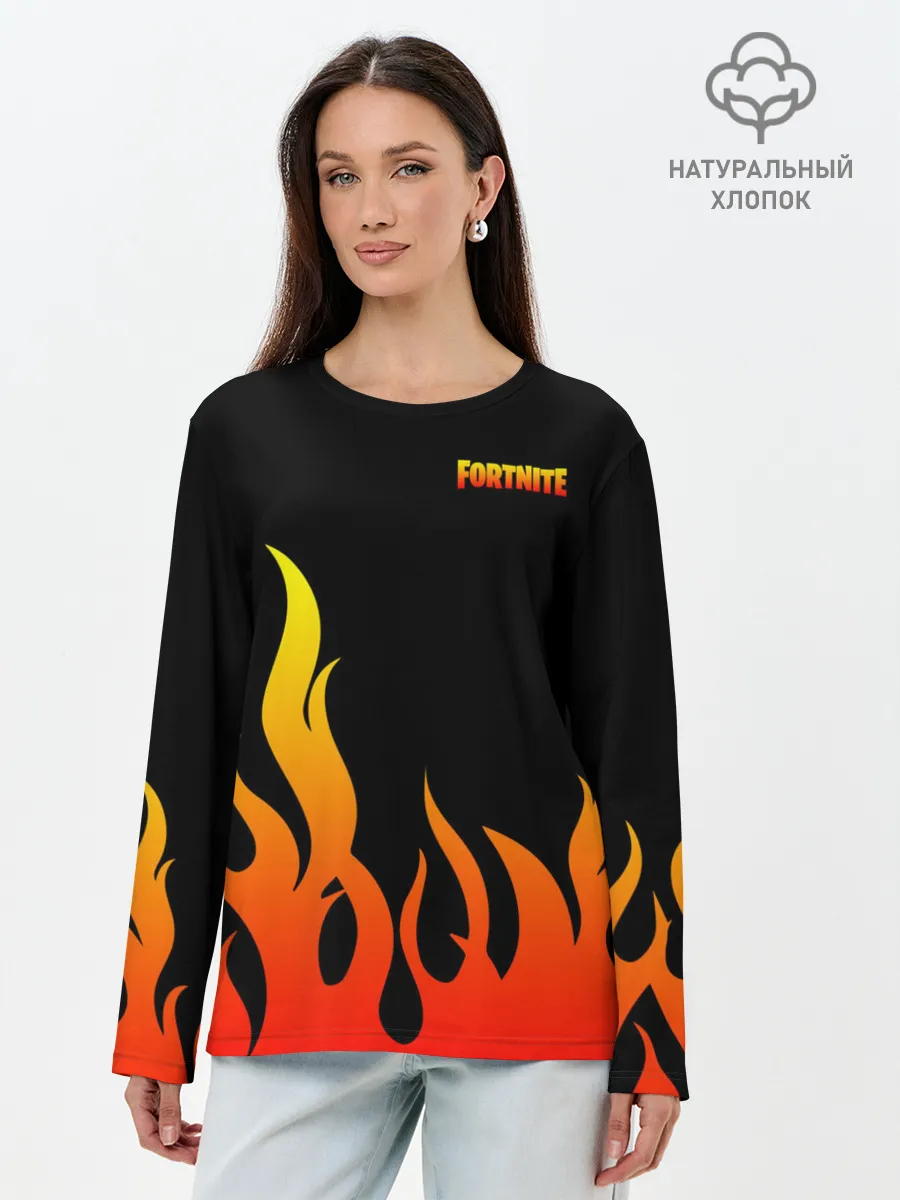 Лонгслив женский. Хлопок / Fortnite