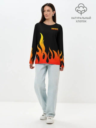Лонгслив женский. Хлопок / Fortnite