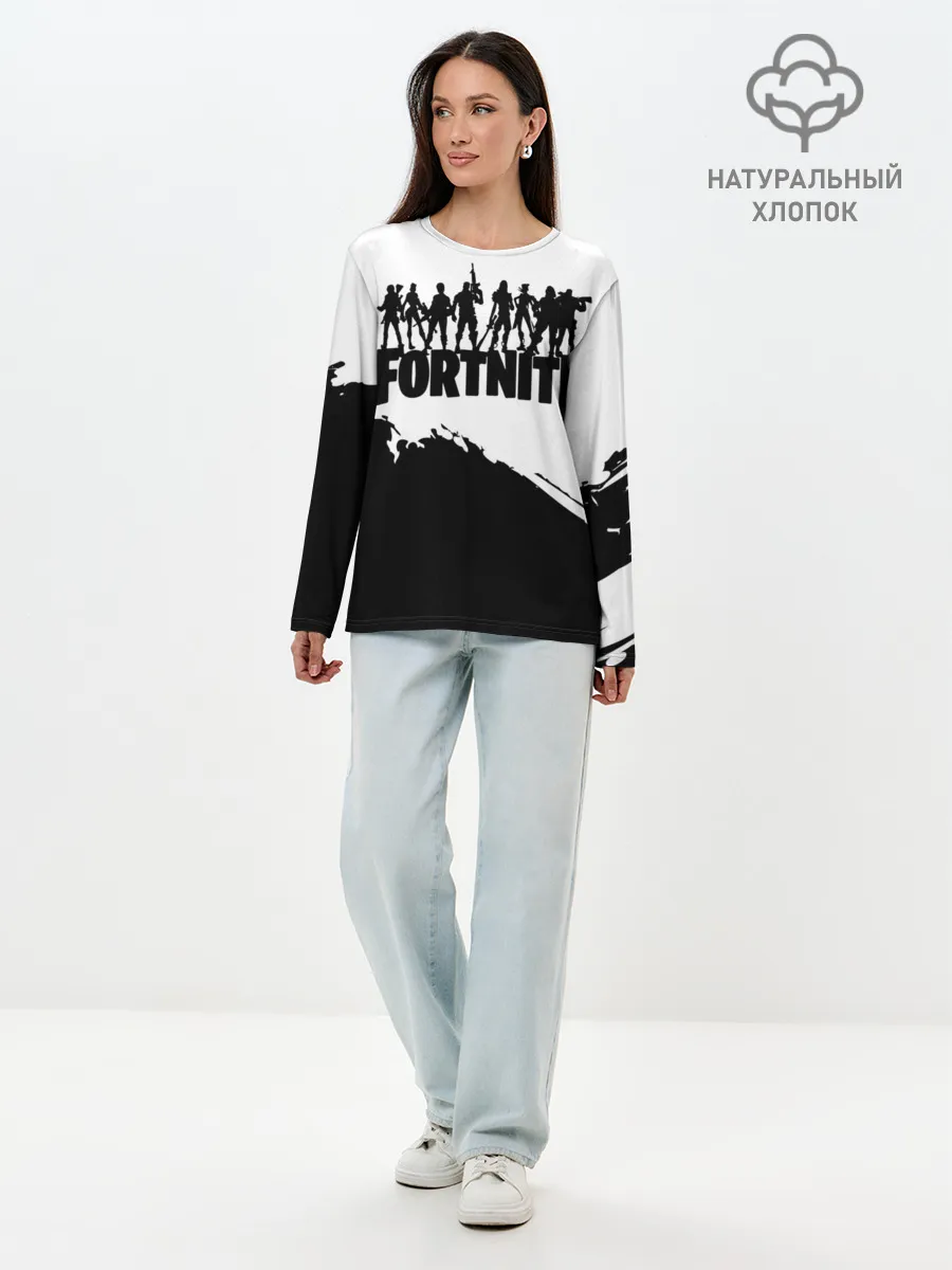 Лонгслив женский. Хлопок / Fortnite