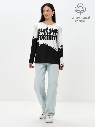 Лонгслив женский. Хлопок / Fortnite