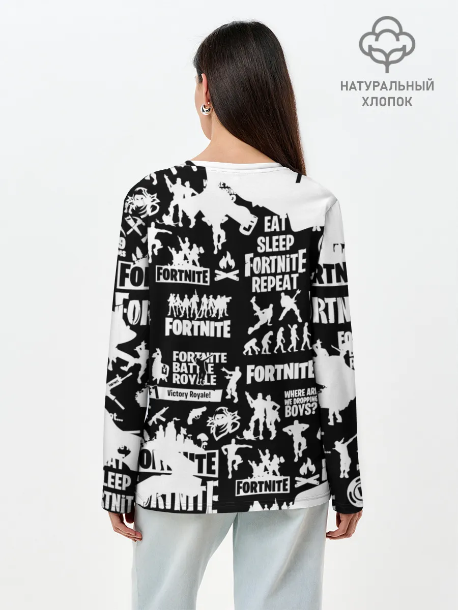 Лонгслив женский. Хлопок / Fortnite