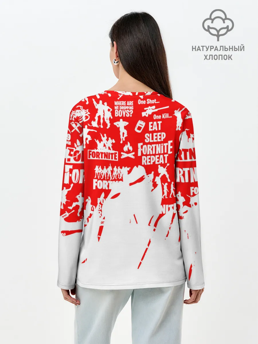 Лонгслив женский. Хлопок / Fortnite