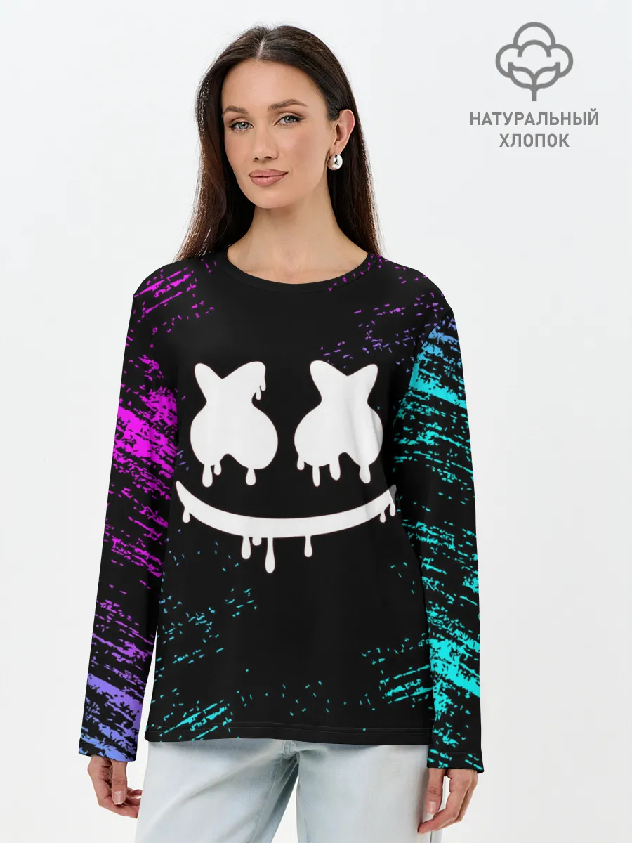 Лонгслив женский. Хлопок / MARSHMELLO