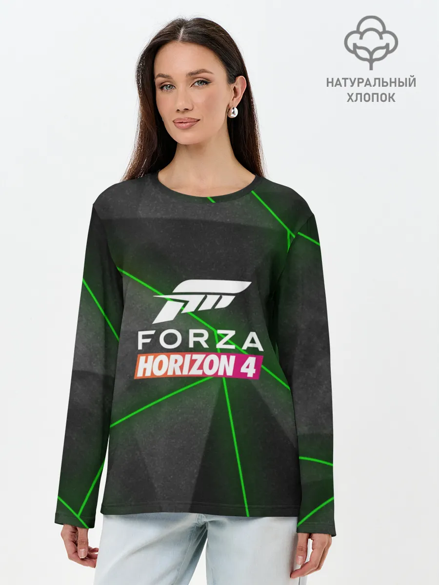 Лонгслив женский. Хлопок / Forza Horizon 4 Hi-tech