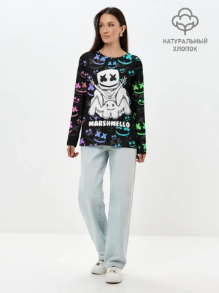 Лонгслив женский. Хлопок / MARSHMELLO
