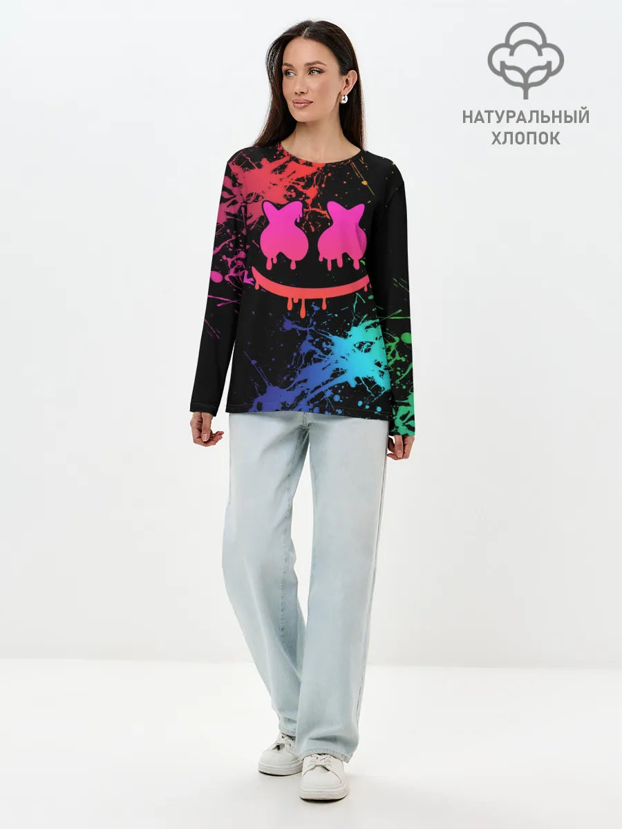 Лонгслив женский. Хлопок / MARSHMELLO