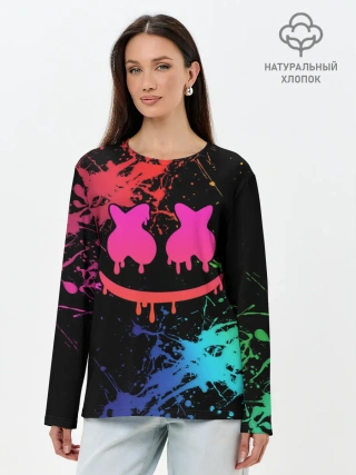 Лонгслив женский. Хлопок / MARSHMELLO