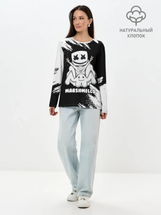 Лонгслив женский. Хлопок / MARSHMELLO