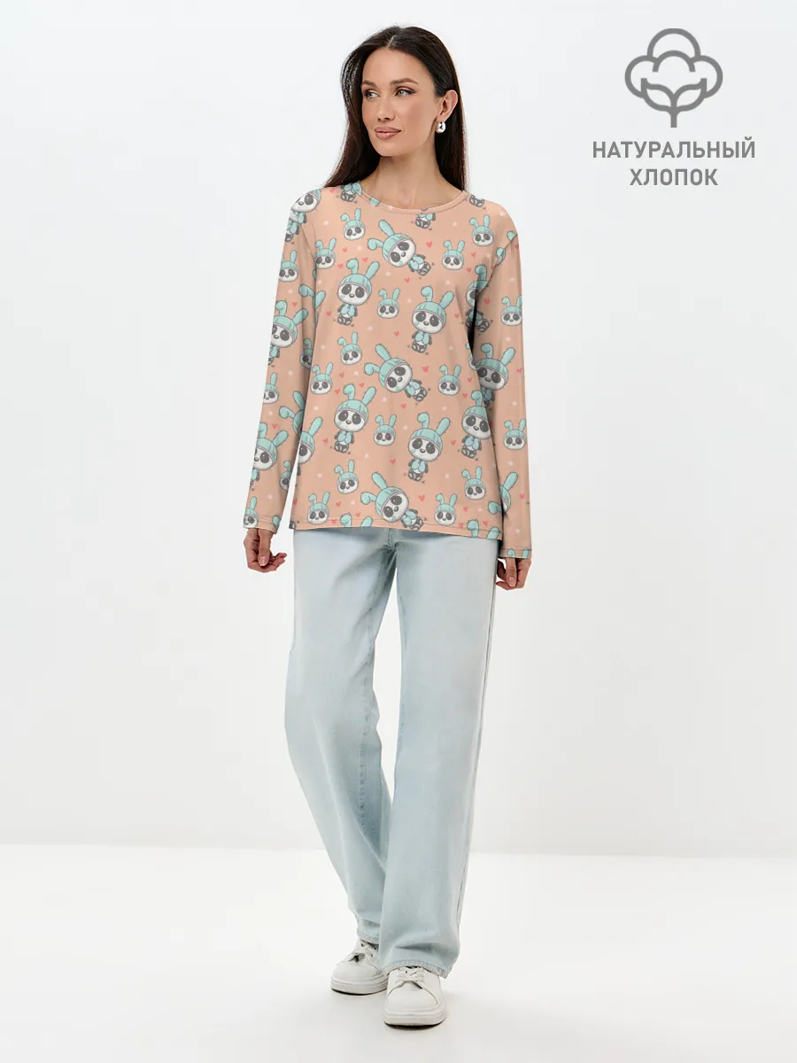 Лонгслив женский. Хлопок / ЗАЙКИ