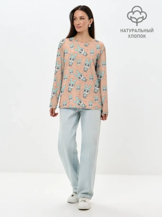 Лонгслив женский. Хлопок / ЗАЙКИ