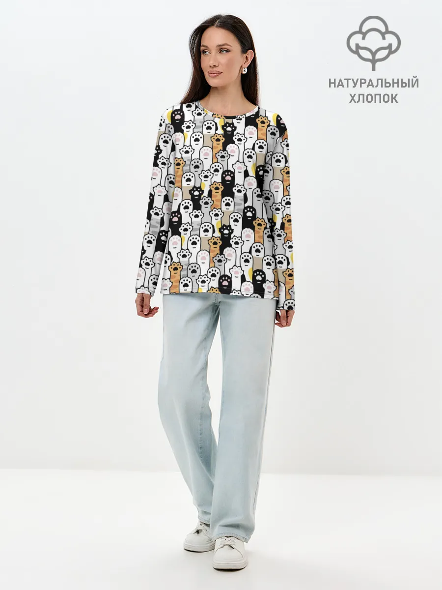 Лонгслив женский. Хлопок / ЛАПКИ