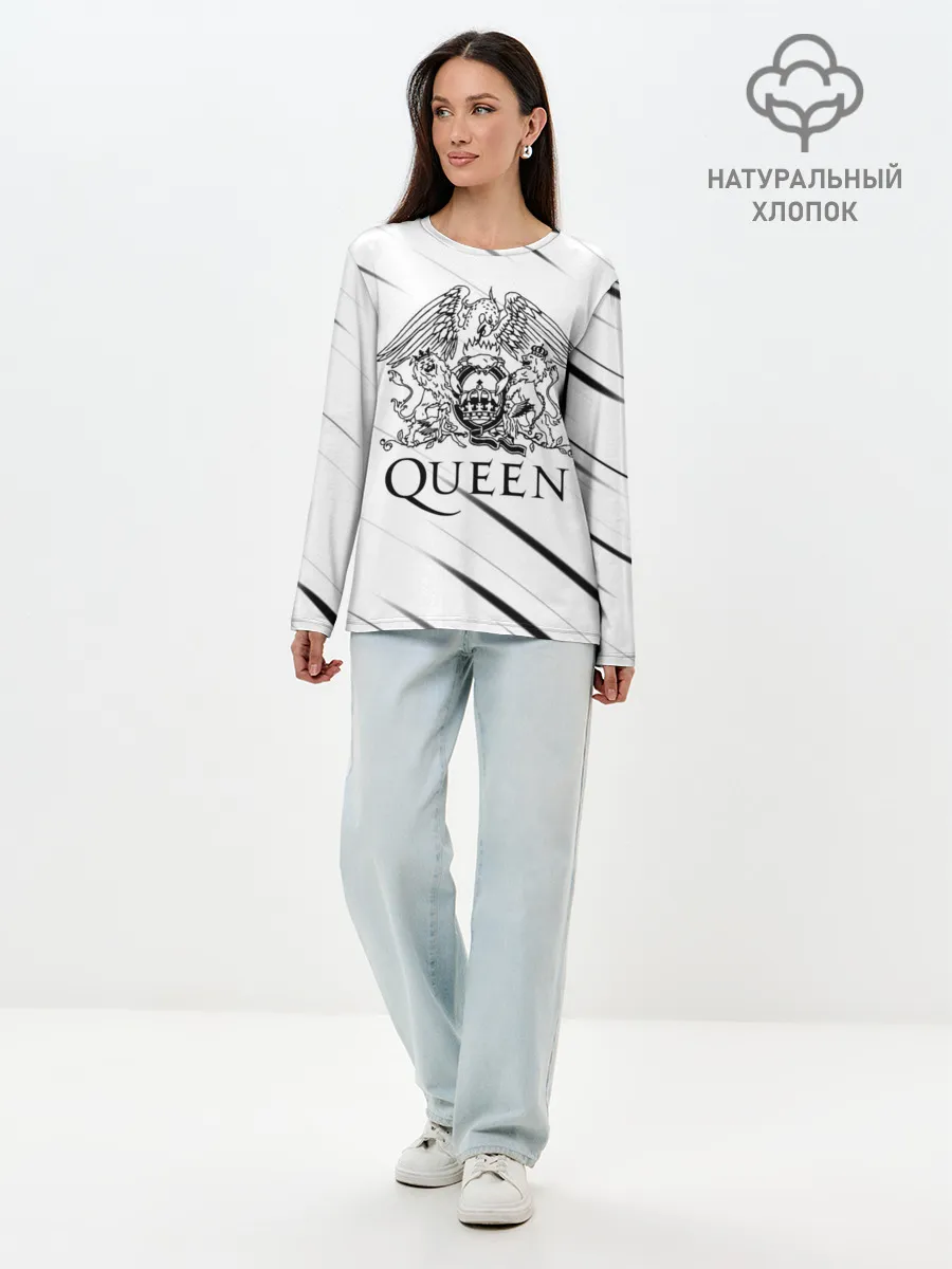 Лонгслив женский. Хлопок / QEEN | Куин