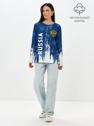 Лонгслив женский. Хлопок / RUSSIA / РОССИЯ