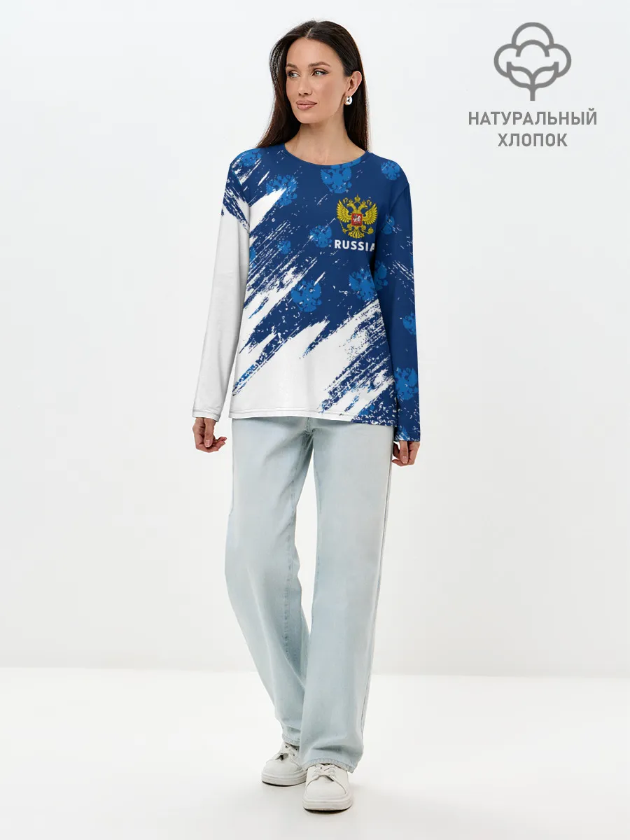 Лонгслив женский. Хлопок / RUSSIA / РОССИЯ
