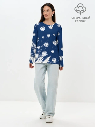 Лонгслив женский. Хлопок / RUSSIA / РОССИЯ