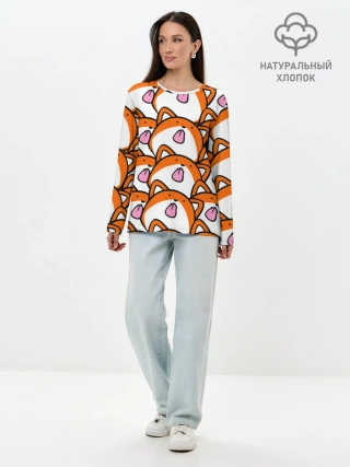 Лонгслив женский. Хлопок / ЛИСИЧКИ