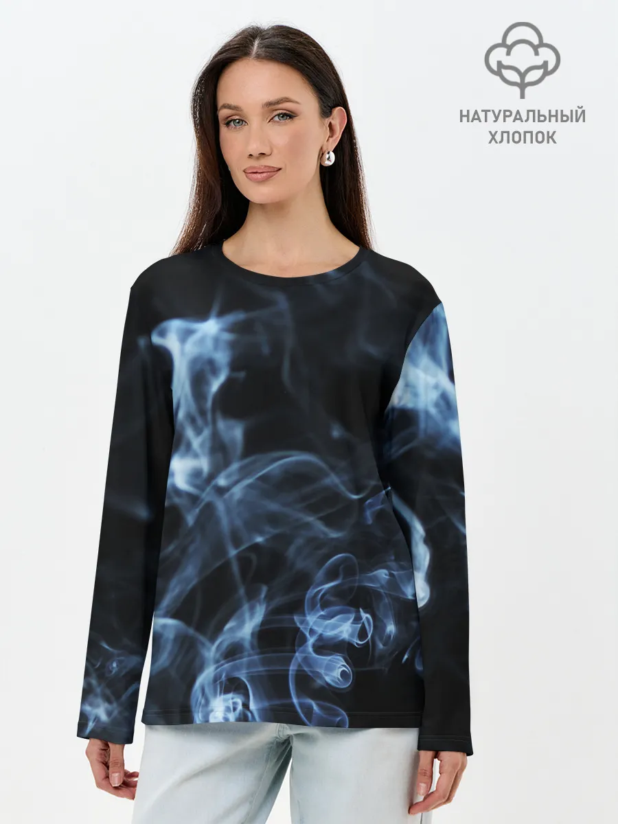 Лонгслив женский. Хлопок / ДЫМ