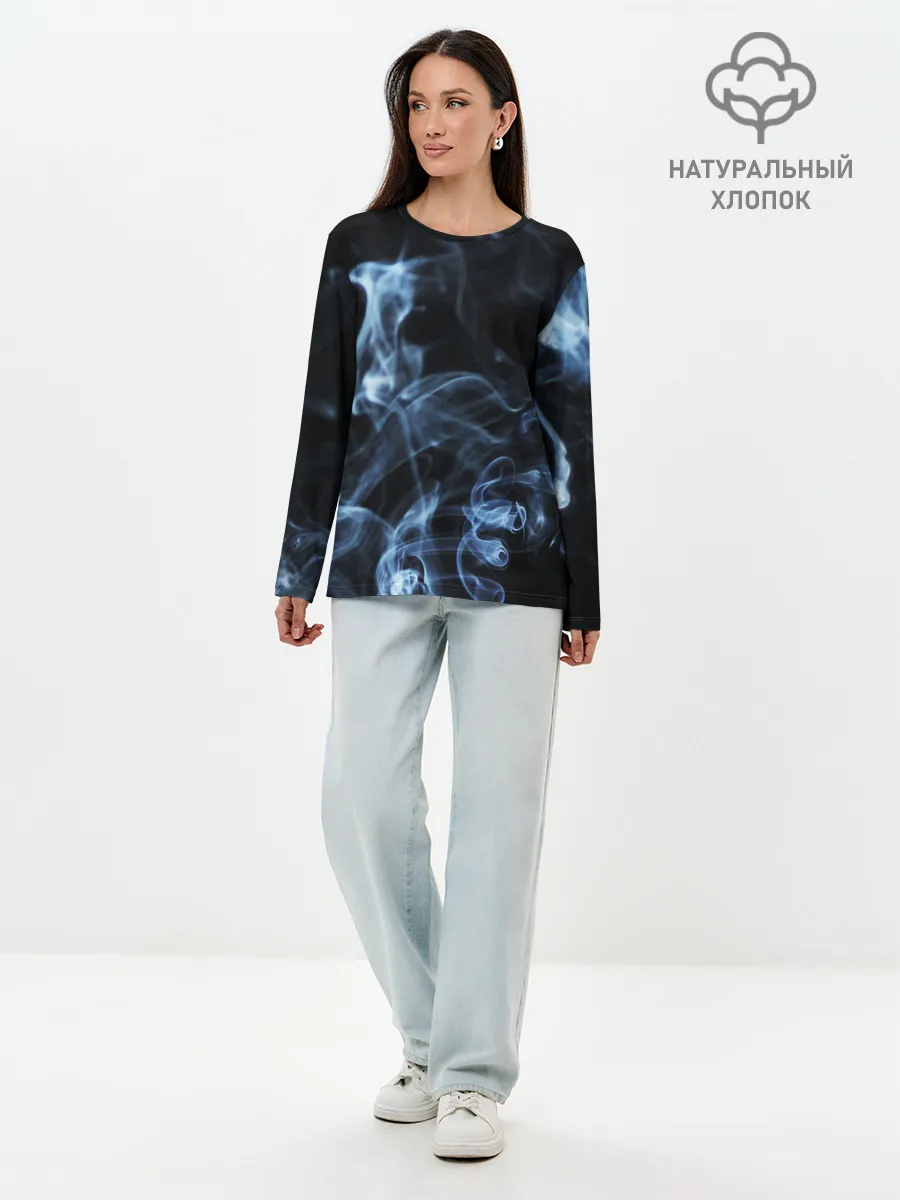 Лонгслив женский. Хлопок / ДЫМ