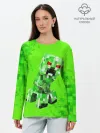 Лонгслив женский. Хлопок / MINECRAFT CREEPER