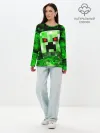 Лонгслив женский. Хлопок / MINECRAFT CREEPER