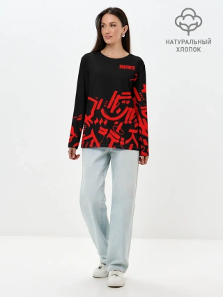 Лонгслив женский. Хлопок / Fortnite