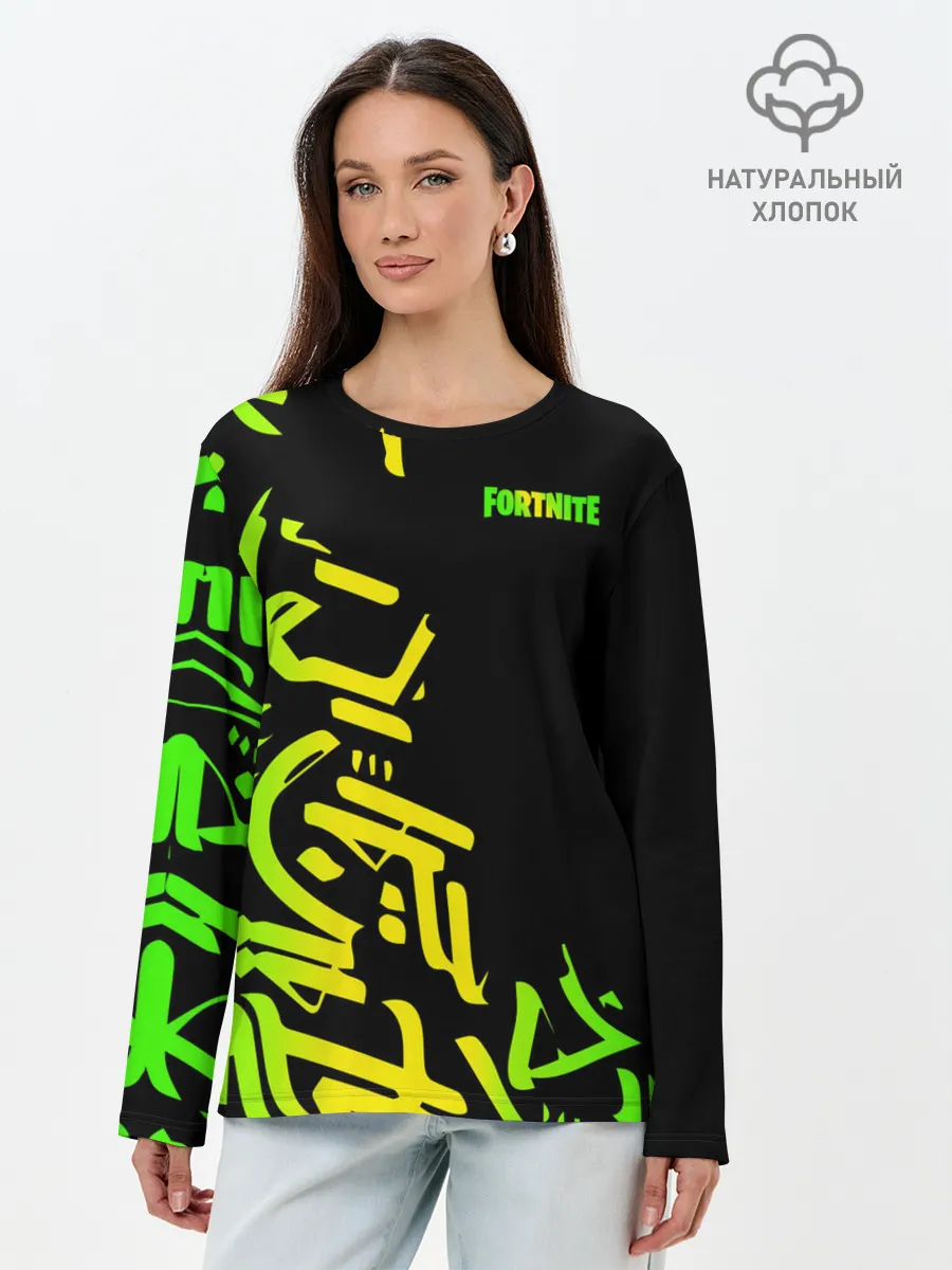 Лонгслив женский. Хлопок / Fortnite
