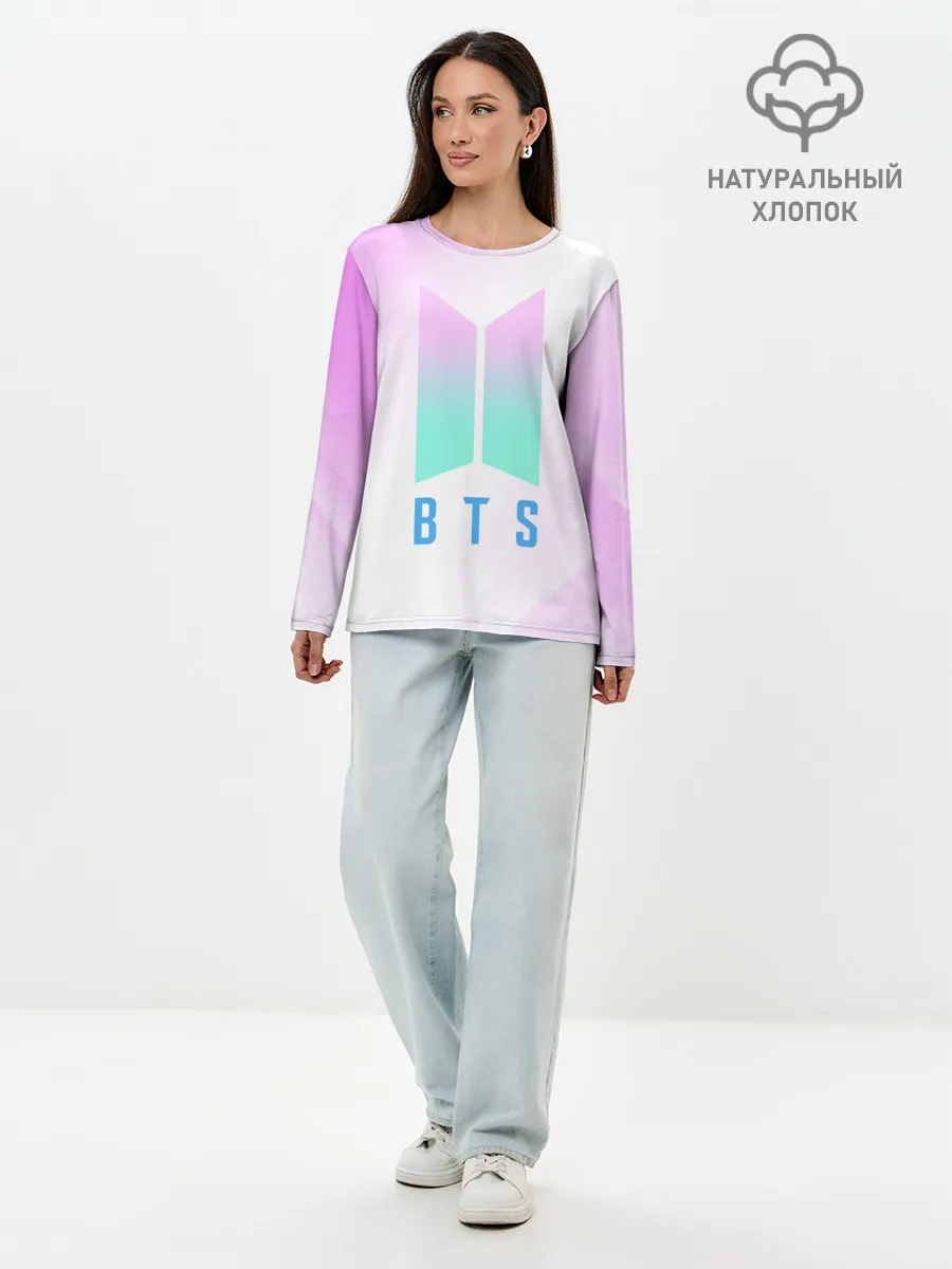 Лонгслив женский. Хлопок / BTS / БТС