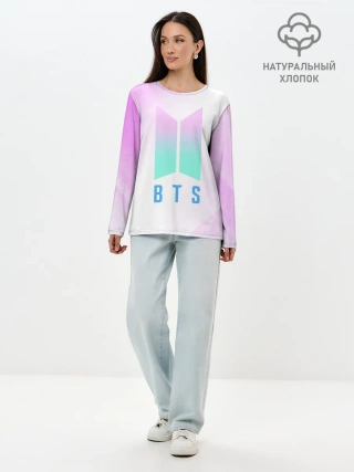 Лонгслив женский. Хлопок / BTS / БТС