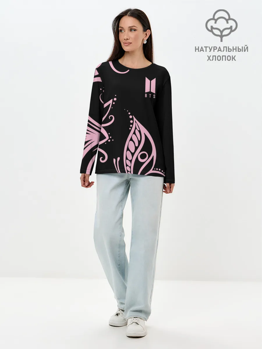 Лонгслив женский. Хлопок / BTS