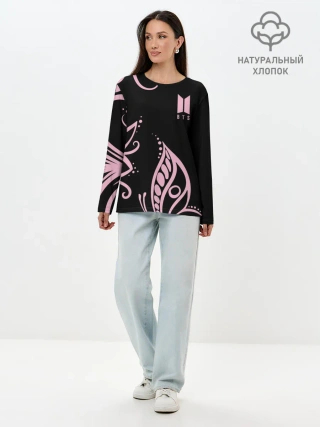 Лонгслив женский. Хлопок / BTS