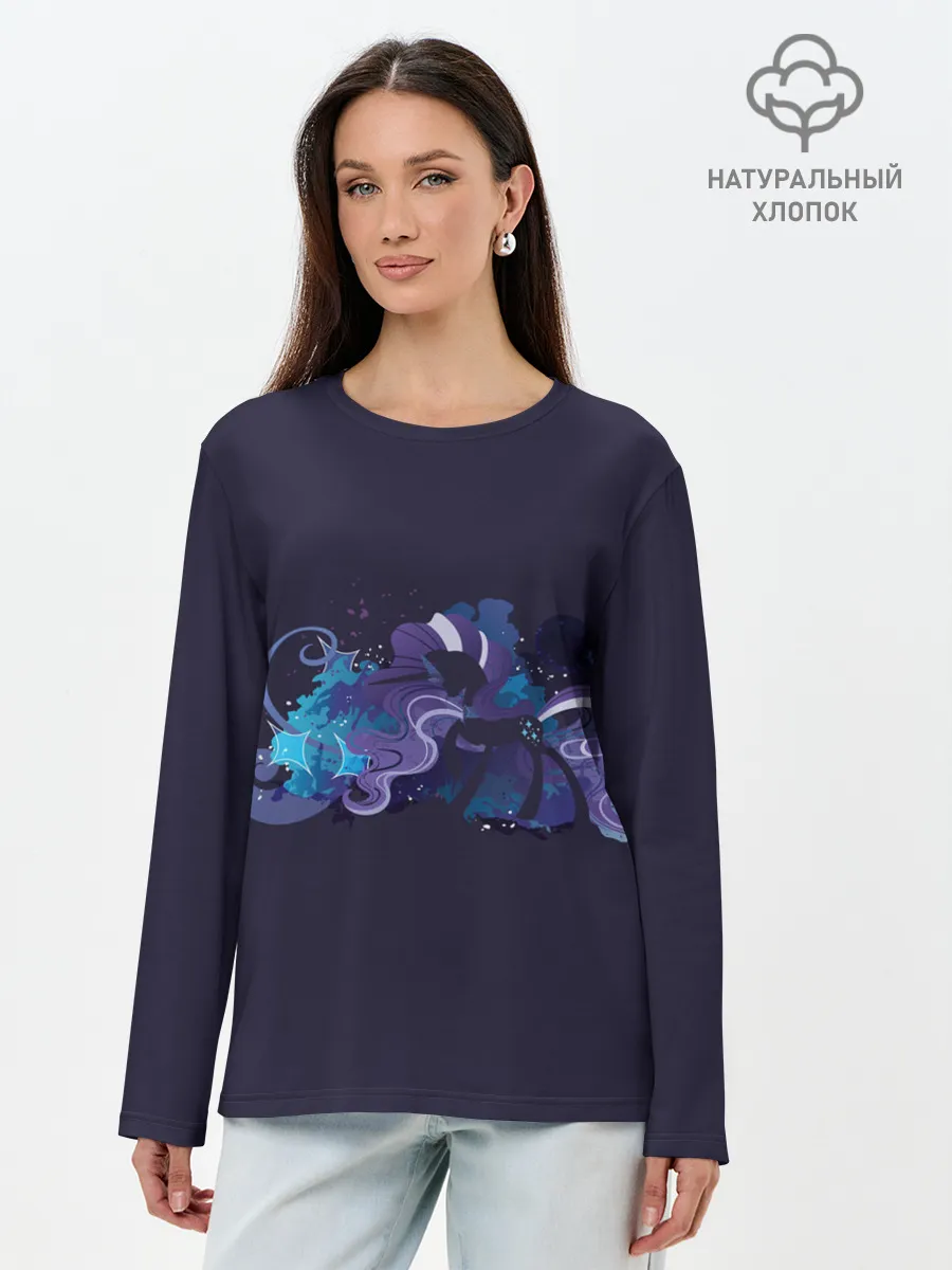 Лонгслив женский. Хлопок / Сумеречная пони