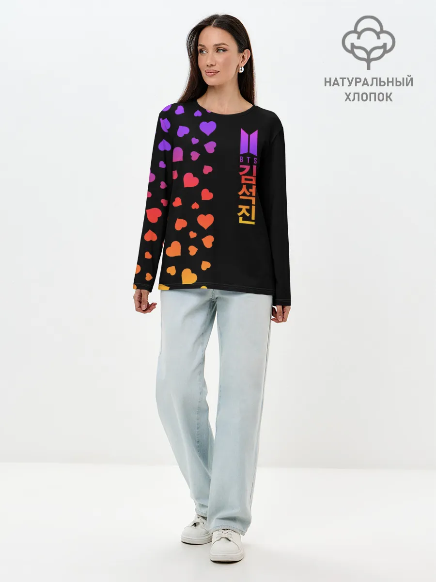 Лонгслив женский. Хлопок / BTS