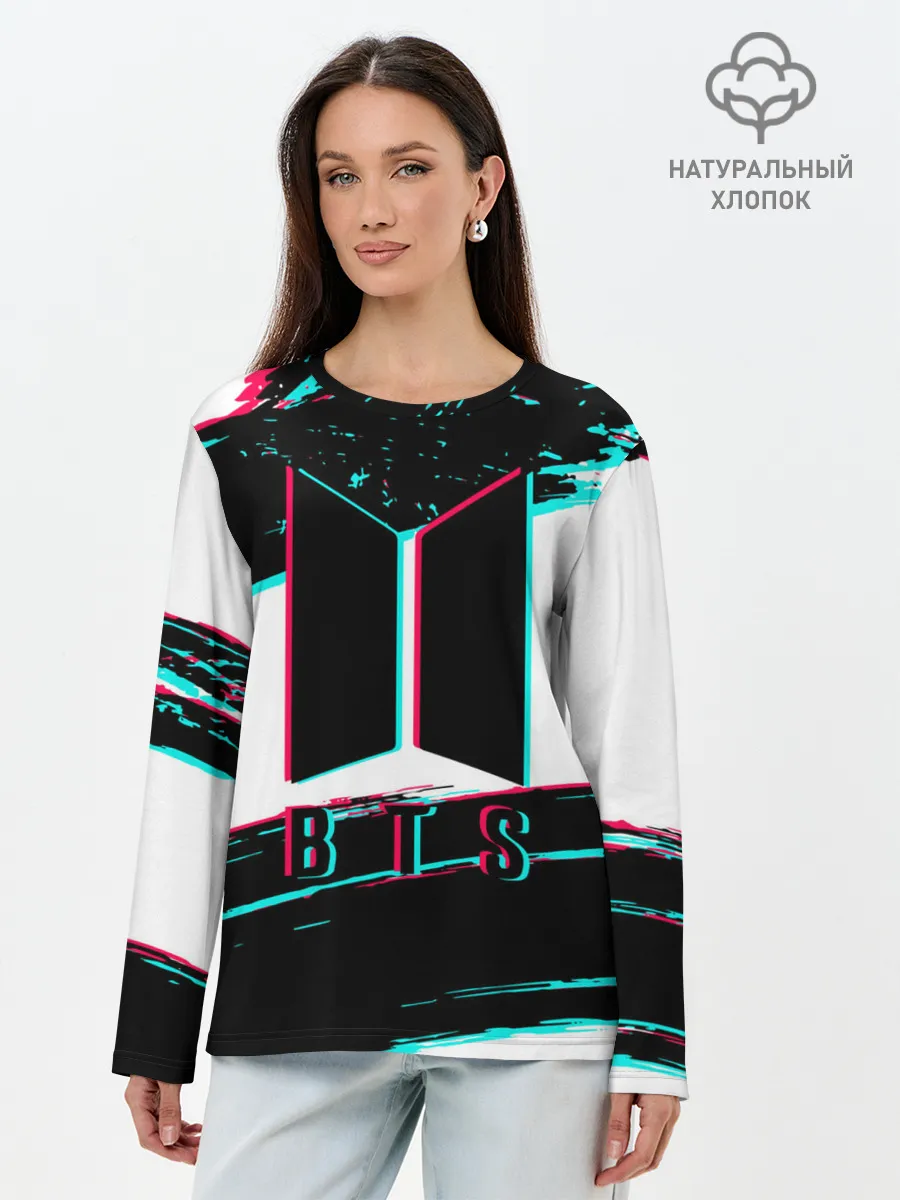 Лонгслив женский. Хлопок / BTS
