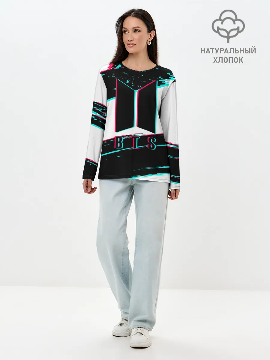 Лонгслив женский. Хлопок / BTS