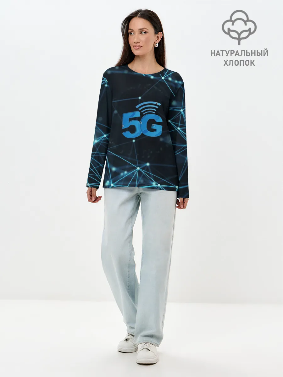 Лонгслив женский. Хлопок / 5G Network