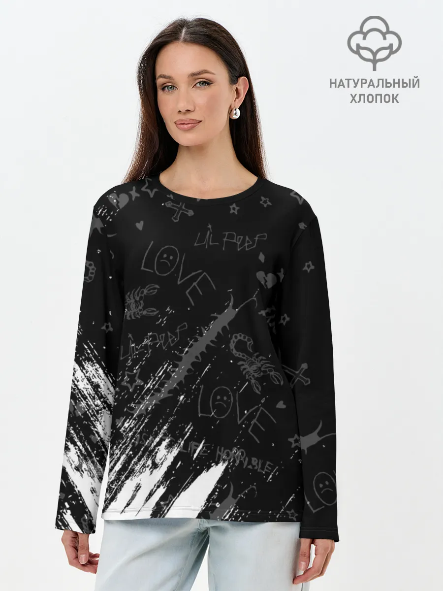 Лонгслив женский. Хлопок / LIL PEEP / ЛИЛ ПИП