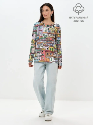 Лонгслив женский. Хлопок / Ментон Франция