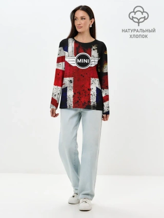 Лонгслив женский. Хлопок / Mini Cooper