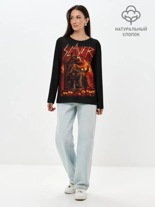 Лонгслив женский. Хлопок / Slayer